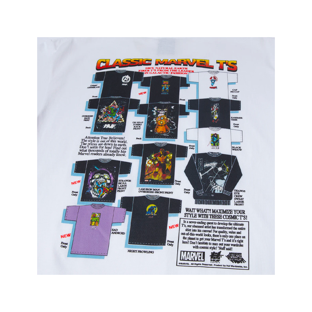 HUF X AVENGERS Galactic Tees T-Shirt White TS02205