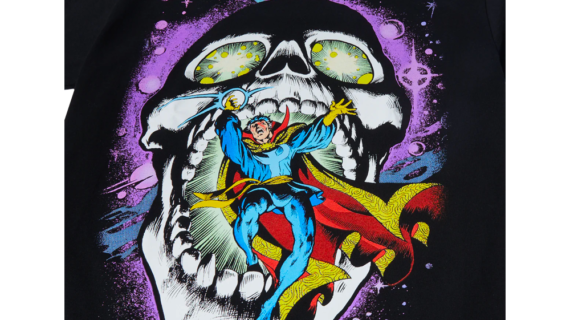 HUF X AVENGERS Strange Skull T-Shirt Black TS02197