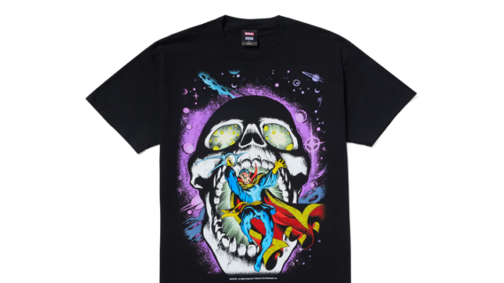 HUF X AVENGERS Strange Skull T-Shirt Black TS02197