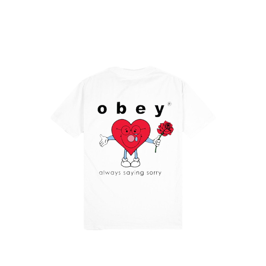 Obey Always Saying Sorry Heavy Weight T-shirt White 166913556