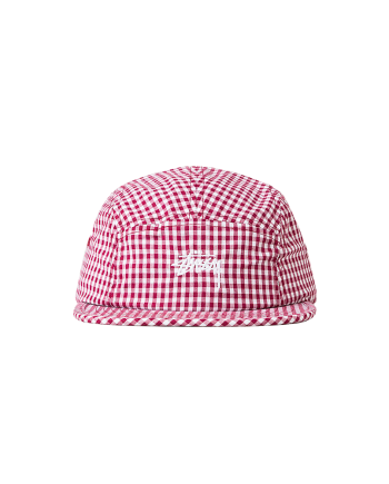 Stussy Gingham Stock Camp Cap Red 132833_RD