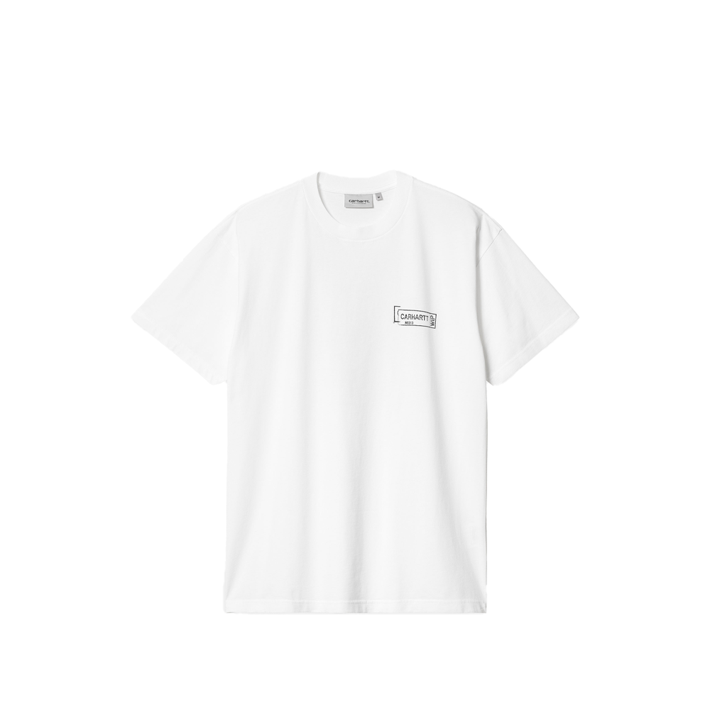 Carhartt S/S Stamp T-Shirt Misty White / Black (Stone Washed) I033670_00A_06