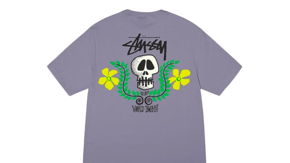 Stussy Skull Crest Tee Mauve 1904904_MA