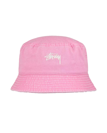 Stussy Washed Stock Bucket Hat Pink 1321086_PK
