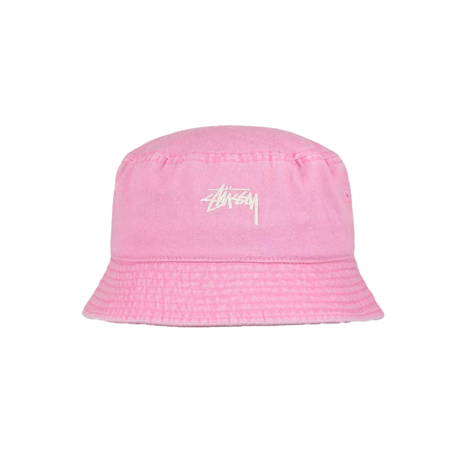 Stussy Washed Stock Bucket Hat Pink 1321086_PK