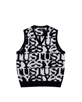 Stussy Stacked Sweater Vest Ivory 117192_IV