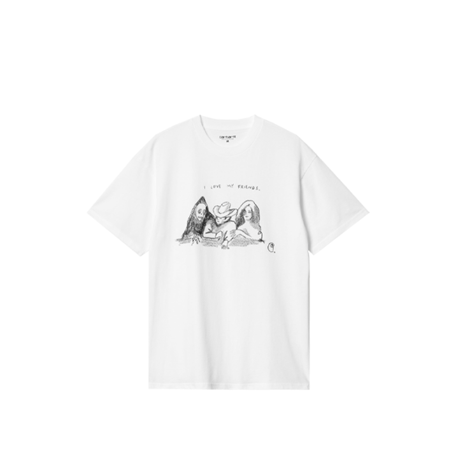 Carhartt Wip S/S Pepe Friends T-Shirt White / Black I033982_00A_XX