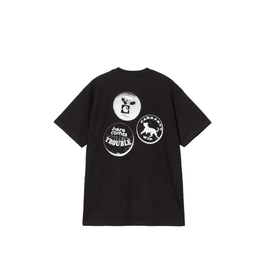 Carhartt Wip S/S Pins T-Shirt Black / White (Stone Washed) I033974_0D2_06