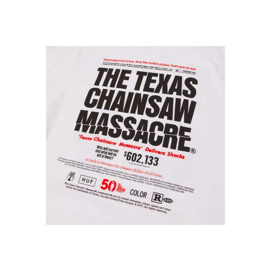 Huf x The Texas Chainsaw Massacre Box Office Tee White TS02438_WHT