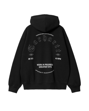 Carhartt Wip Hooded Greatest Hits Sweat Black / White I034416_0D2_XX