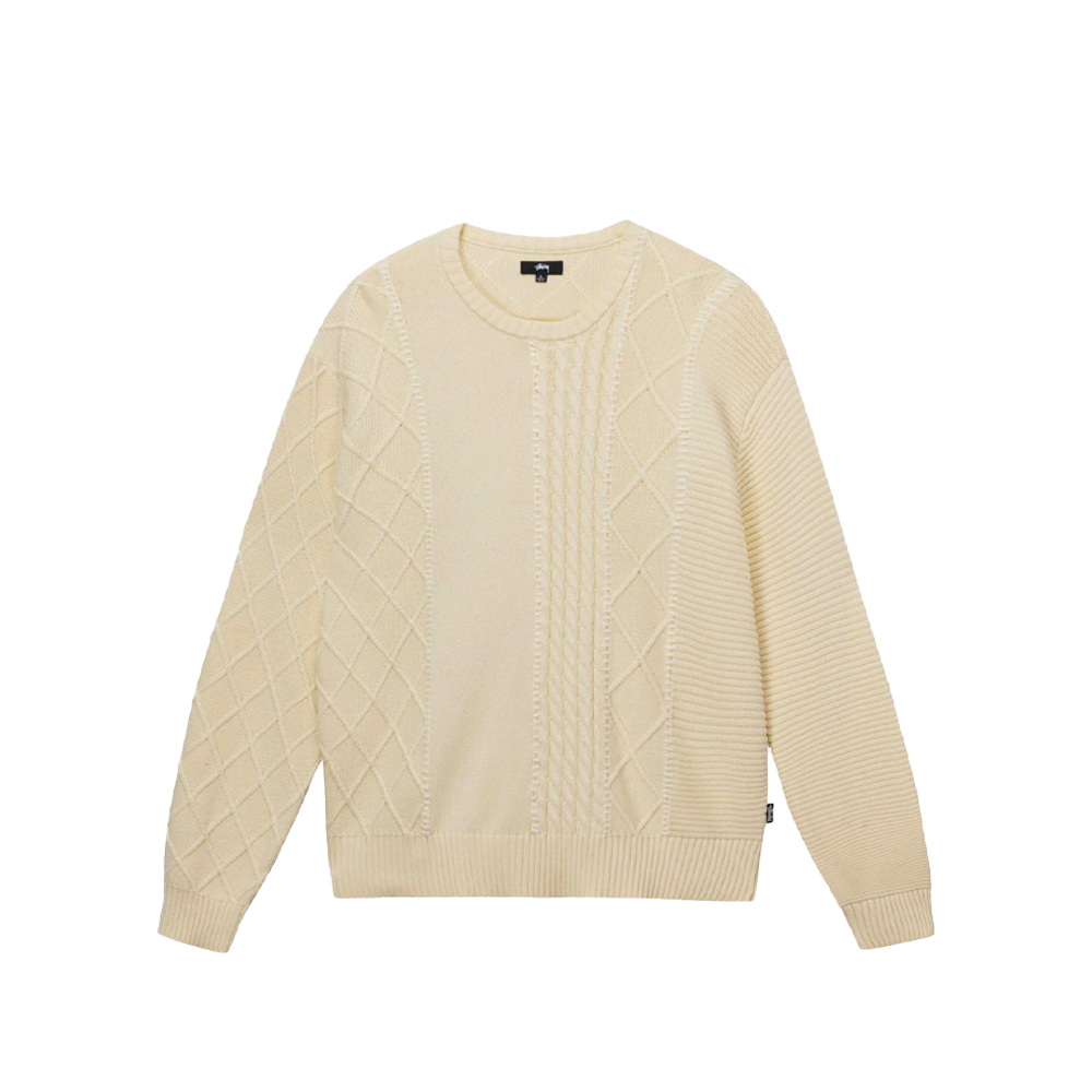 Stussy Patchwork Sweater Natural 117158_NAT