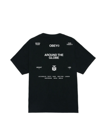 Obey Around The Globe Pigment Tee Vintage Black 167924096_BLK