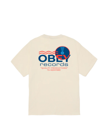 Obey Records Sound Waves Tee Cream 165264050_CRM