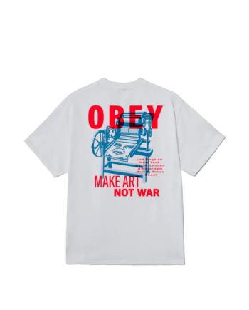 Obey Printing Press Make Art Tee White 165264061_WHT