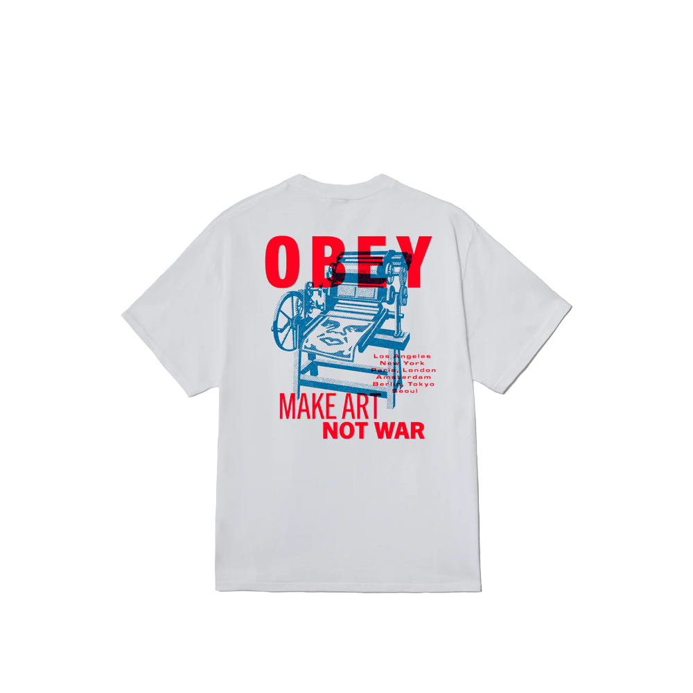 Obey Printing Press Make Art Tee White 165264061_WHT