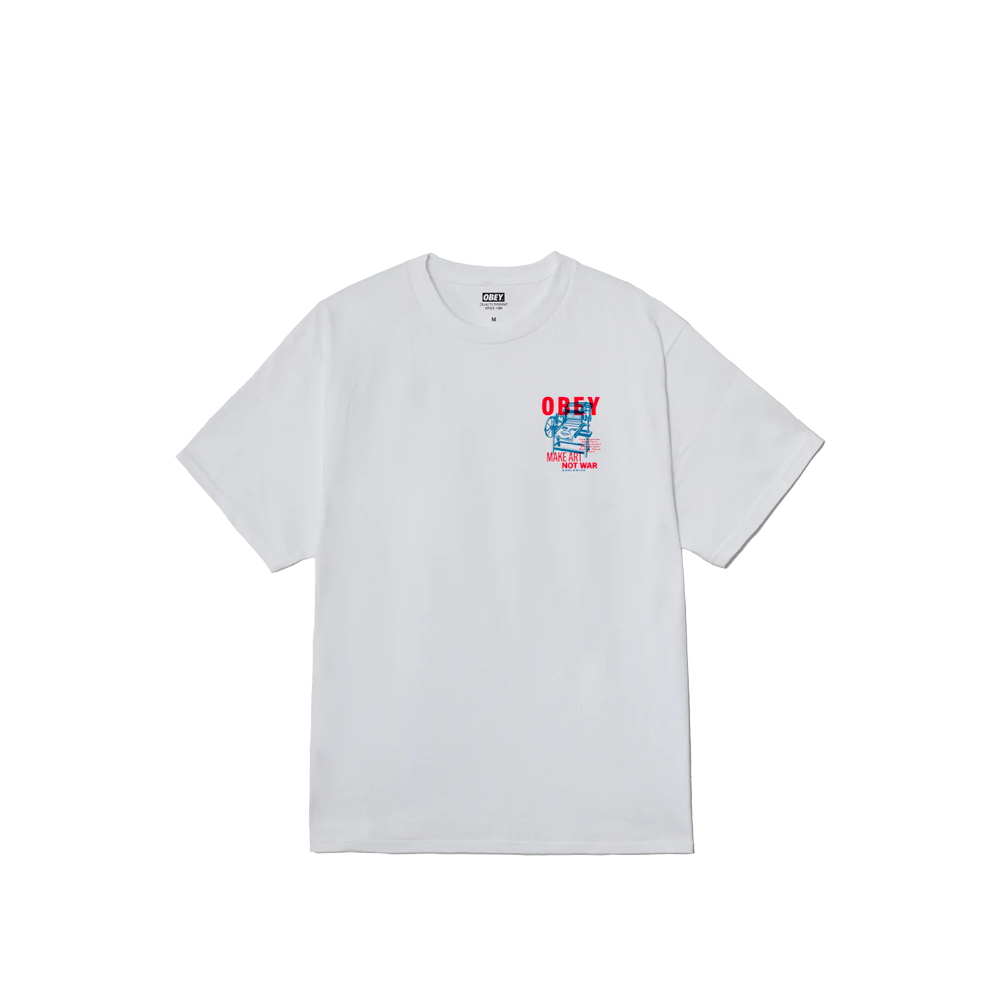 Obey Printing Press Make Art Tee White 165264061_WHT