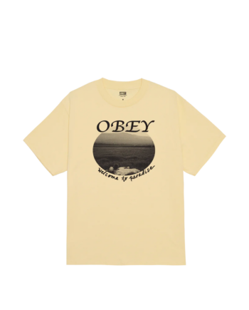 Obey Welcome To Paradise Tee Pale Yellow 165264091_PYL