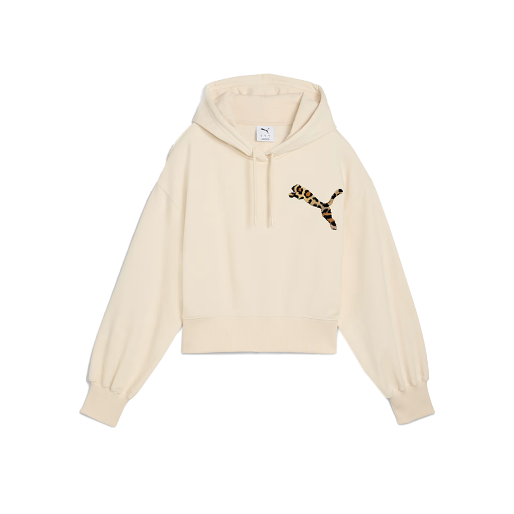 Puma LEO LUXE Cropped Hoodie Alpine Snow 632338_87