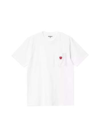 Carhartt Wip S/S Pocket Heart T-Shirt White / Red I032128_1WZ_XX