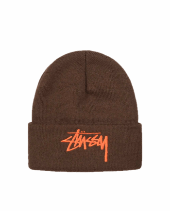 Stussy Big Stock Cuff Beanie Brown 1321144_BRW
