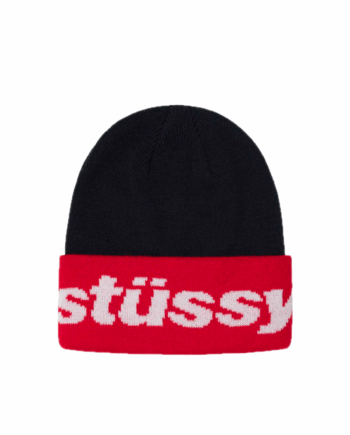 Stussy Helvetica Jacquard Beanie Black 1321113_BLK