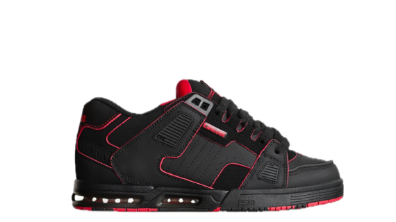 thumbnail image 2 of Globe Sabre Skate Shoes - Black/Red/Mosaic 2 of 11