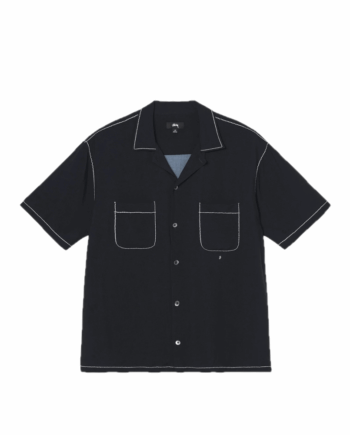 Stussy Contrast Pick Stitched Shirt Black 1110243_BLK