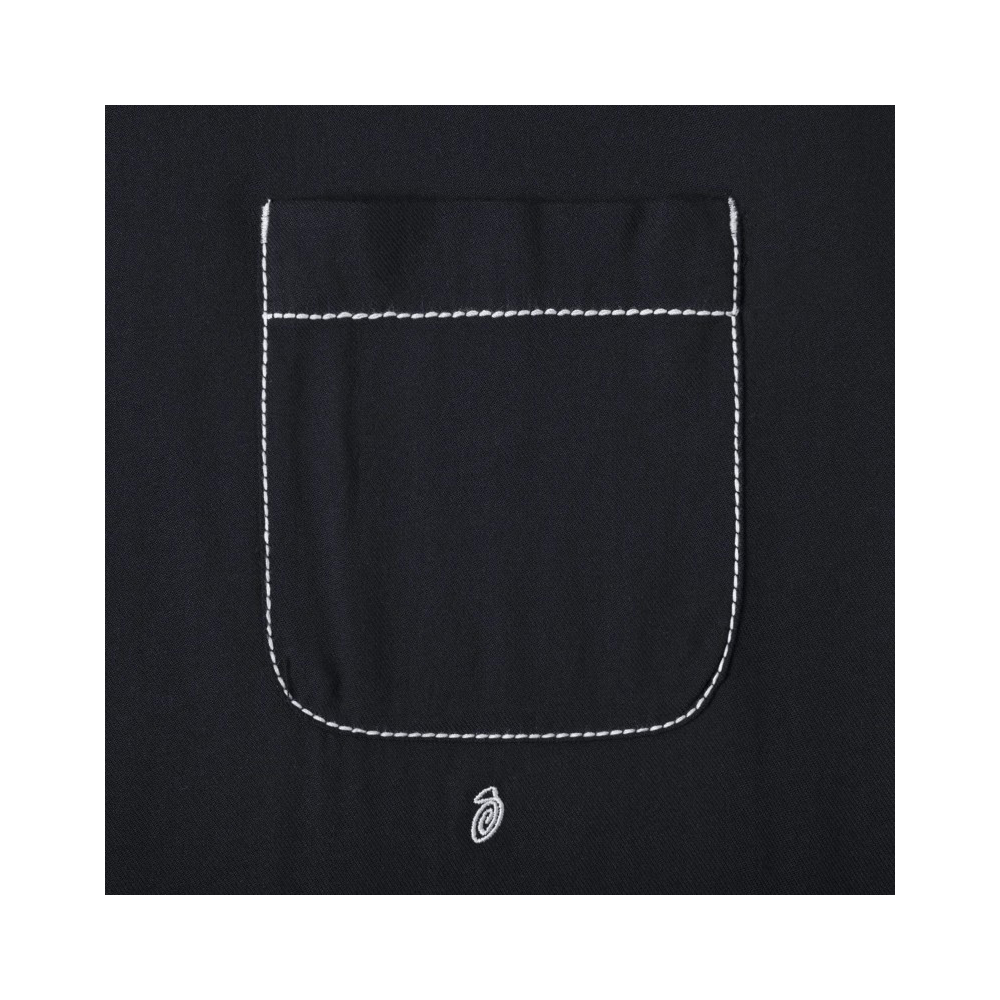 Stussy Contrast Pick Stitched Shirt Black 1110243_BLK