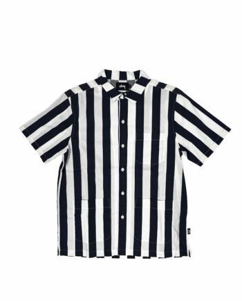 Stussy Vertical Stripe Shirt Carchoal 311031_CHR