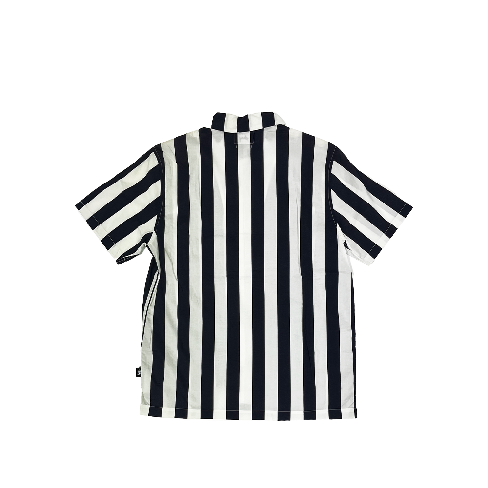 Stussy Vertical Stripe Shirt Carchoal 311031_CHR