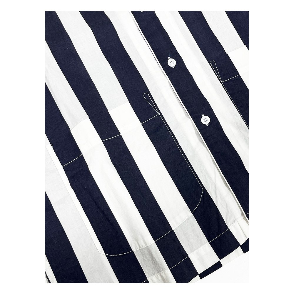 Stussy Vertical Stripe Shirt Carchoal 311031_CHR