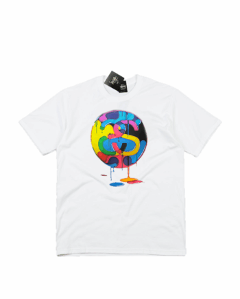 Stussy Drip Globe Tee White 1902456_WHT