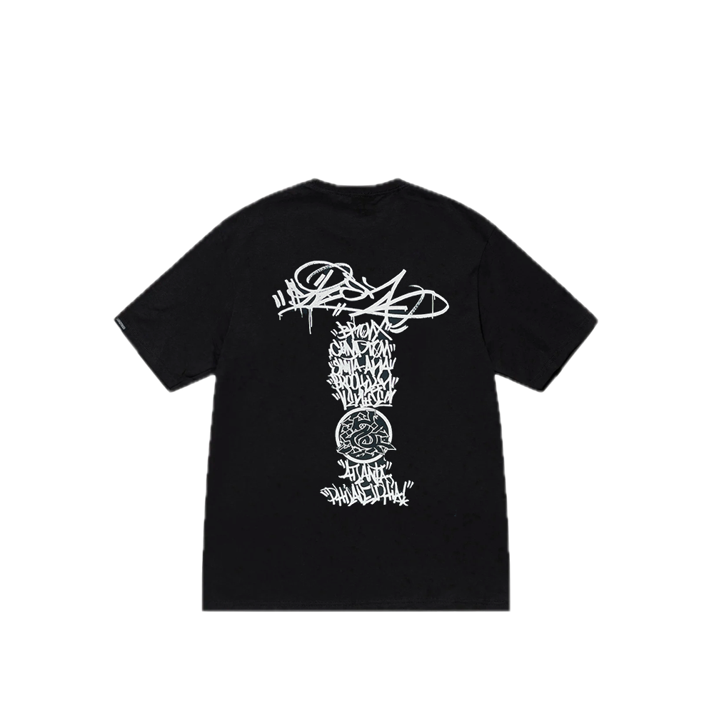 Stussy Customade World Tour T-Shirt Black / White SDSC1501999