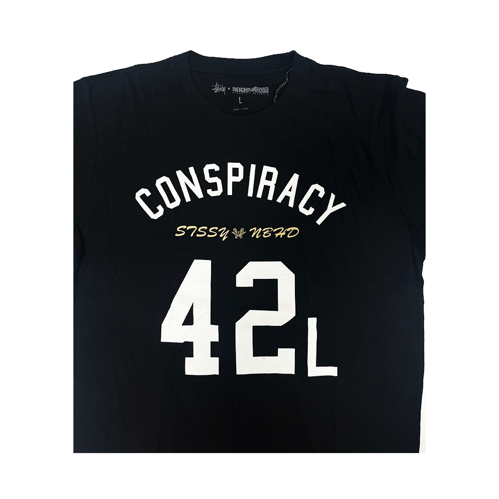 Stussy x Neighborhood Conspiracy T-Shirt Black 0900021_BLK