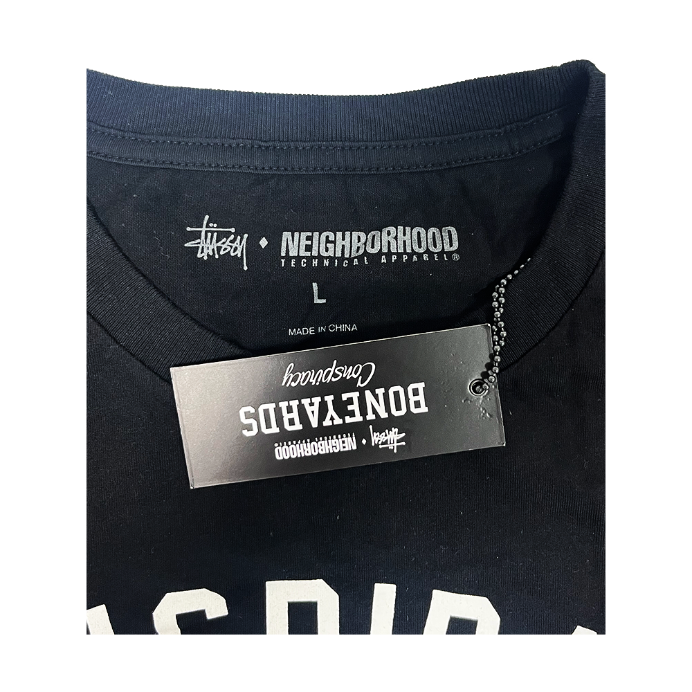 Stussy x Neighborhood Conspiracy T-Shirt Black 0900021_BLK
