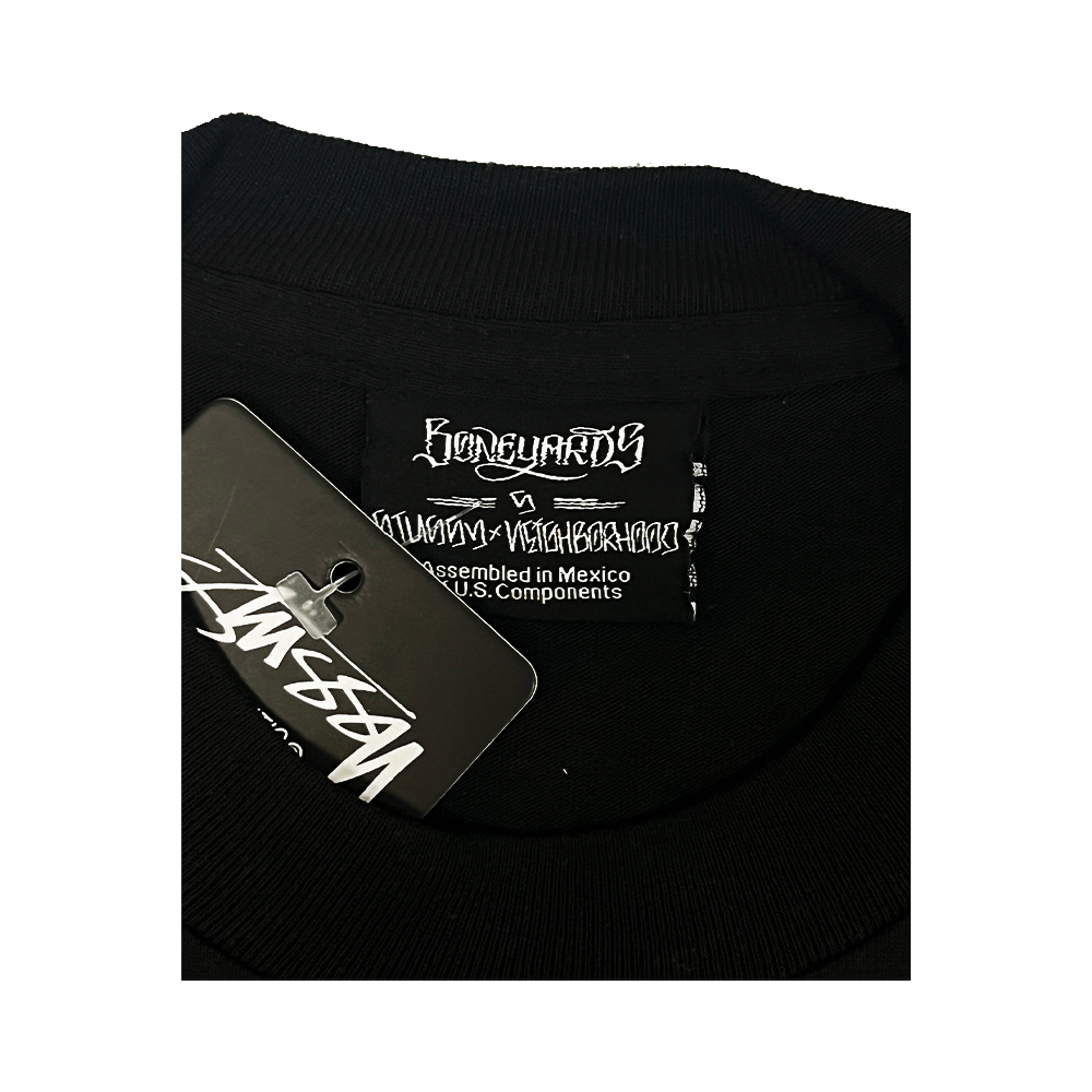 Stussy x Neighborhood Skull Graffiti T-Shirt Black 1907459_BLK