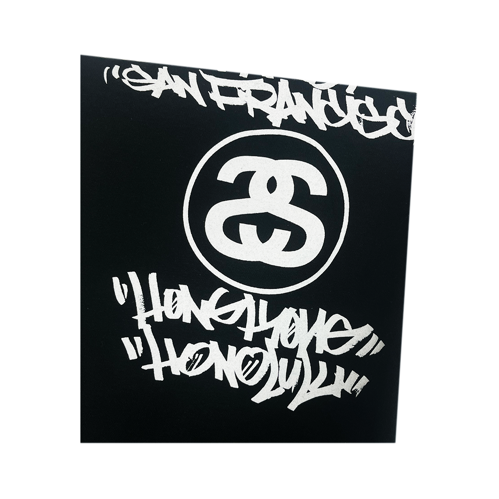 Stussy Customade World Tour T-Shirt Black / White SDSC1501999