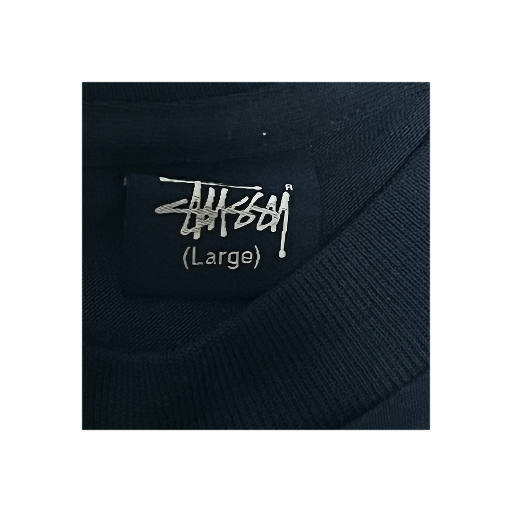 Stussy Customade x Chaz Bojórquez World Tour T-Shirt Navy / White SDSC1551799