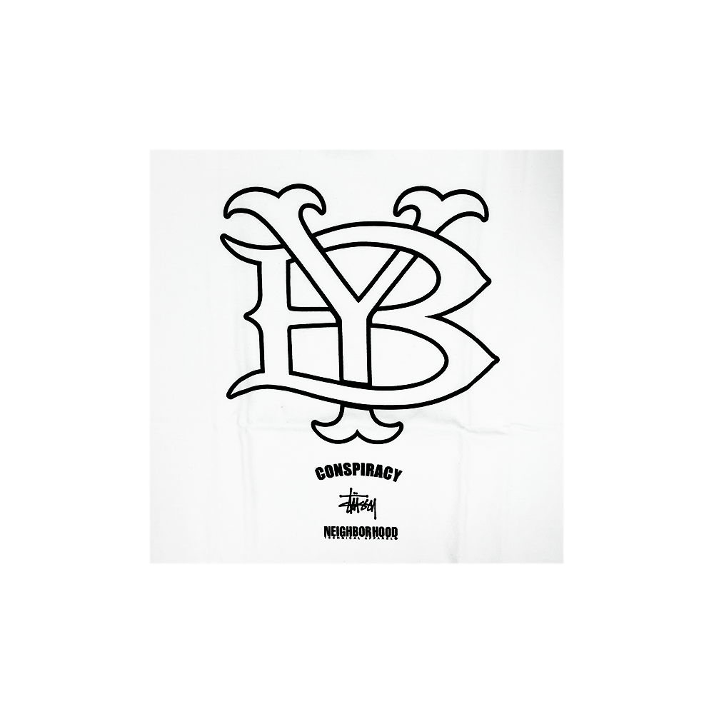 Stussy x Neighborhood Boneyards Conspiracy T-Shirt White / Black 1923456_WHT