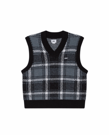 Obey Avon Plaid Vest Black 151000117_BLK