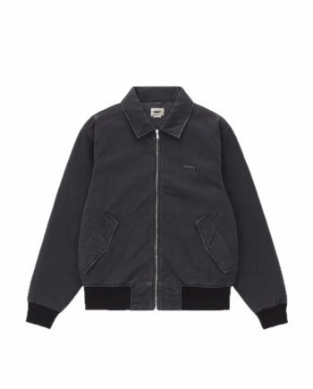Obey Florien Bomber Jacket Black Faded Wash 221800441