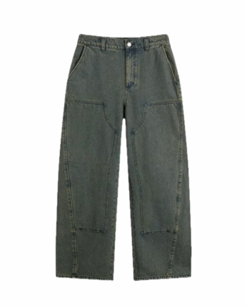 Obey Grey Leah III Baggy Double Knee Denim Jeans Yellow Tint Wash 242010062