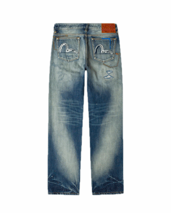 Evisu 7-Pocket Design with Seagull Embroidery Washed Regular Fit Jeans #2020 Indigo 2EAHTM5JE105020DN