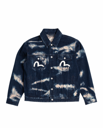 Evisu Printed Seagull Jacket Tie Dye Indigo 2EAHTM5DJ1010RXDN
