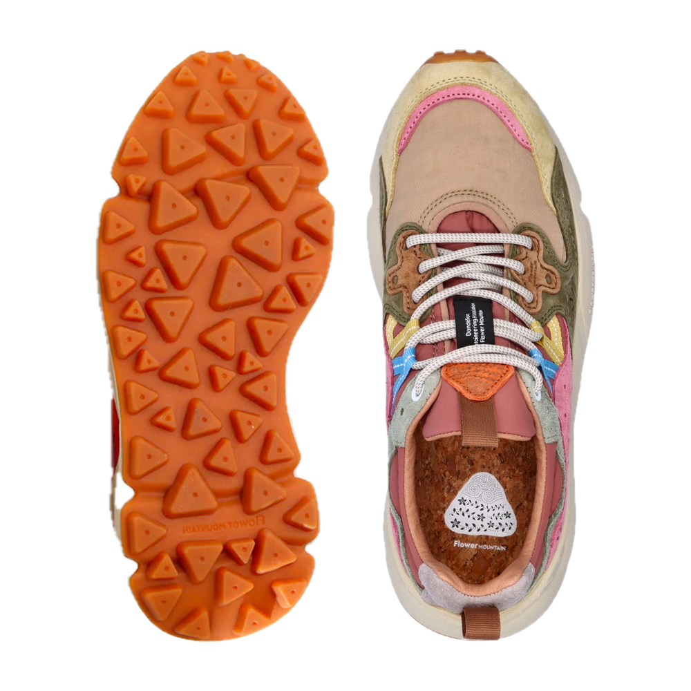 Flower Mountain W' Yamano 3 Suede Nylon Light Cream / Military Pink 0012017817-01-1E93