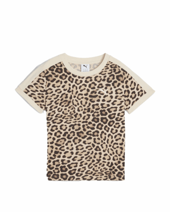 Puma W' T7 Leo Luxe Slim Tee Alpine Snow / Ice Coffee 632135_91