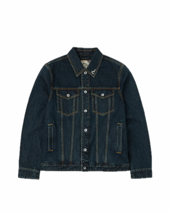 Evisu Washed Brushstroke Daicock Print Regular Fit Denim Jacket Indigo 2EAHTM5DJ1003XXDN