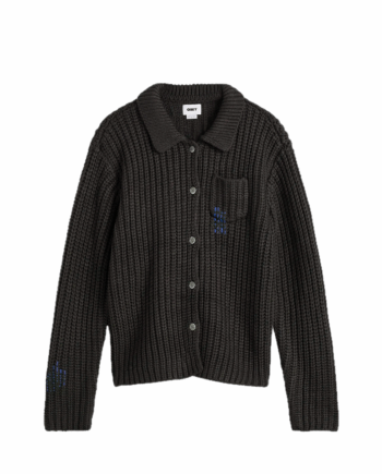 Obey Julian Button Down Sweater Asphalt 251010076_ASP