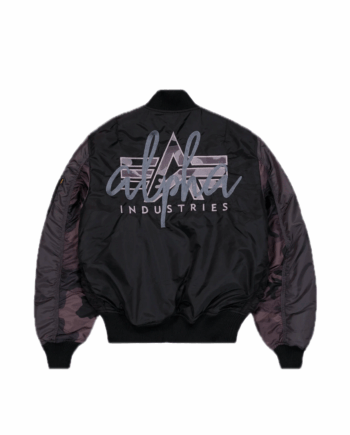 Alpha Industries MA-1 Camo Back Embroidery Bomber Jacket Black 258120/03
