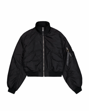 Alpha Industries MA-1 Cropped Bomber Jacket Women Black 258010/03